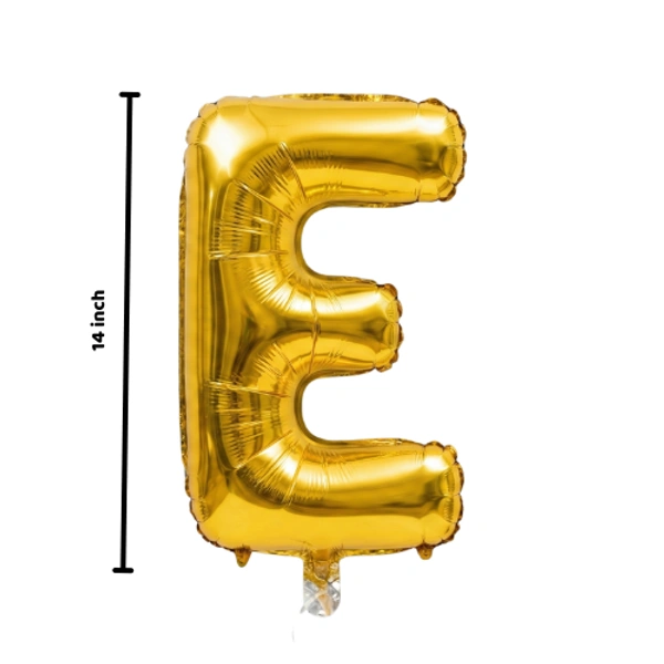 Little Decor 14 Inch Golden Letter “E” Foil Balloon