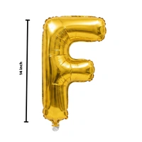Little Decor 14 Inch Golden Letter “F” Foil Balloon
