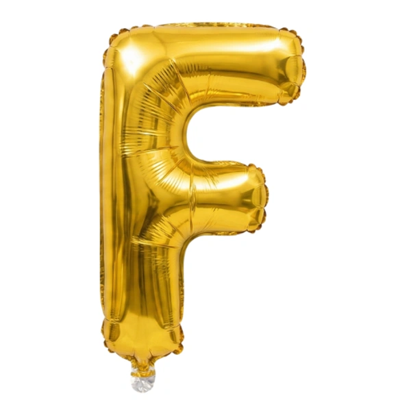 Little Decor 14 Inch Golden Letter “F” Foil Balloon