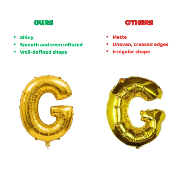 Little Decor 14 Inch Golden Letter “G” Foil Balloon
