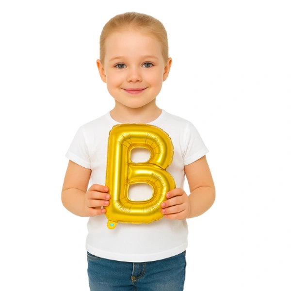 Little Decor 14 Inch Golden Letter “B” Foil Balloon