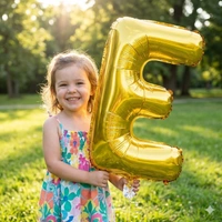 Little Decor 14 Inch Golden Letter “E” Foil Balloon