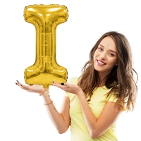 Little Decor 14 Inch Golden Letter “I” Foil Balloon