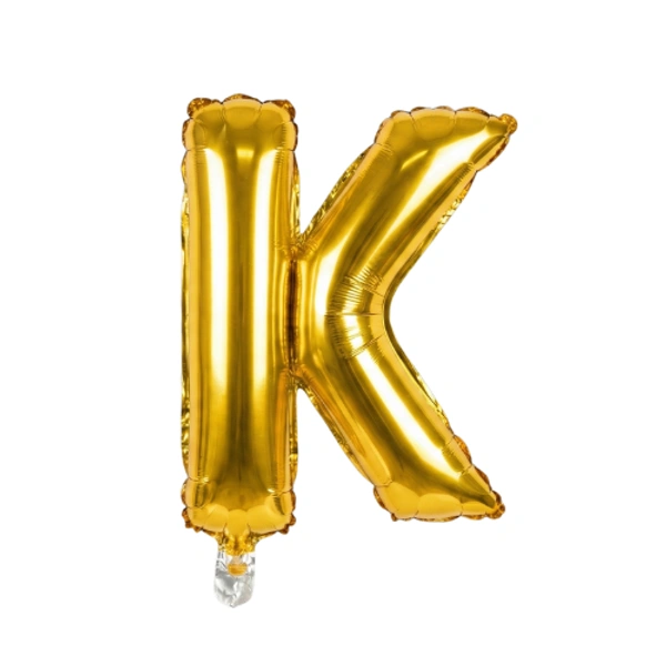 Little Decor 14 Inch Golden Letter “K” Foil Balloon