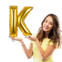 Little Decor 14 Inch Golden Letter “K” Foil Balloon