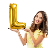 Little Decor 14 Inch Golden Letter “L” Foil Balloon