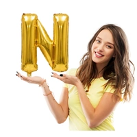 Little Decor 14 Inch Golden Letter “N” Foil Balloon
