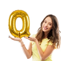 Little Decor 14 Inch Golden Letter “Q” Foil Balloon
