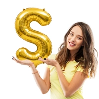 Little Decor 14 Inch Golden Letter “S” Foil Balloon
