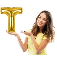 Little Decor 14 Inch Golden Letter “T” Foil Balloon