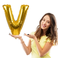 Little Decor 14 Inch Golden Letter “V” Foil Balloon
