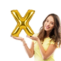 Little Decor 14 Inch Golden Letter “X” Foil Balloon