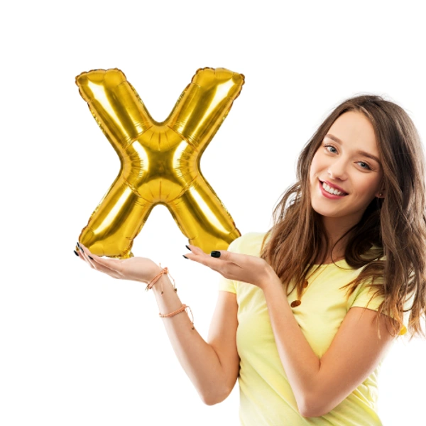Little Decor 14 Inch Golden Letter “X” Foil Balloon
