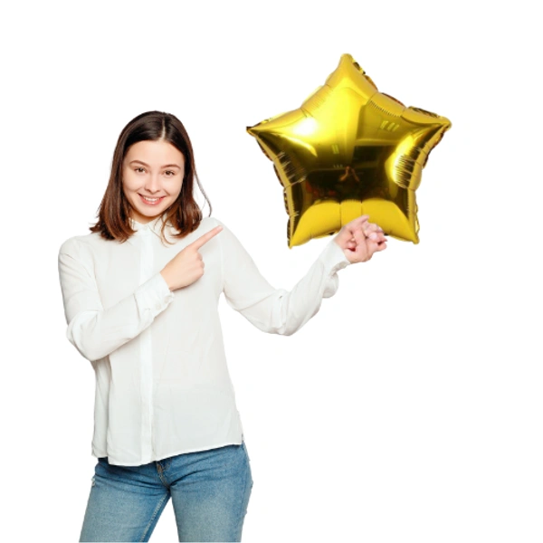 Littke Decor Golden Star Foil Balloon – 14 Inch