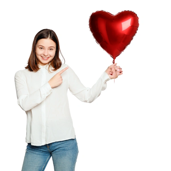 Littke Decor Red Heart Foil Balloon