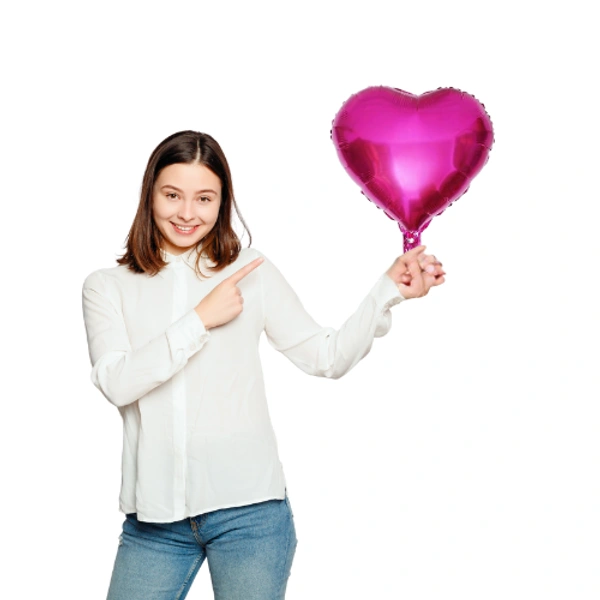 Littke Decor Pink Heart Foil Balloon