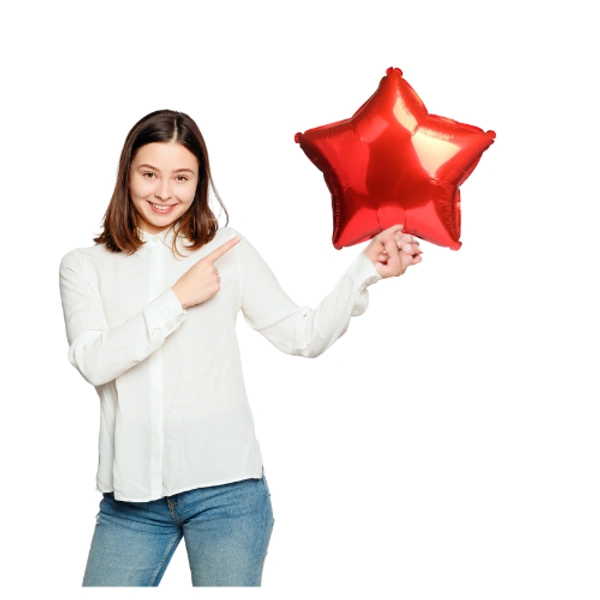 Littke Decor Red Star Foil Balloon – 14 Inch