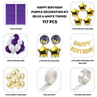 Little Decor 💜✨ Happy Birthday Purple Decoration Kit – Premium 117 PCS (Purple, White & Gold Theme)💜✨ Happy Birthday Purple Decoration Kit – Premium 117 PCS (Purple, White & Gold Theme)