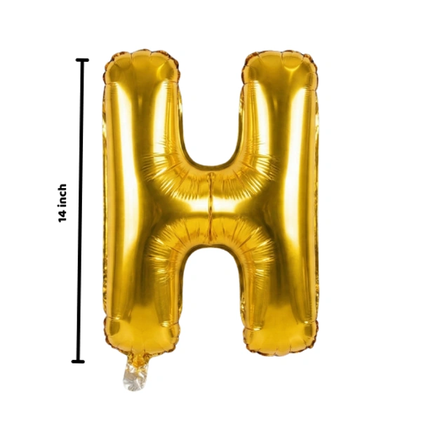 Little Decor 14 Inch Golden Letter “H” Foil Balloon