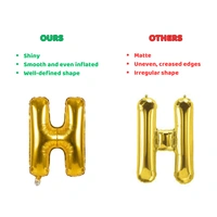 Little Decor 14 Inch Golden Letter “H” Foil Balloon