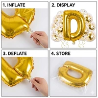 Little Decor 14 Inch Golden Letter “D” Foil Balloon