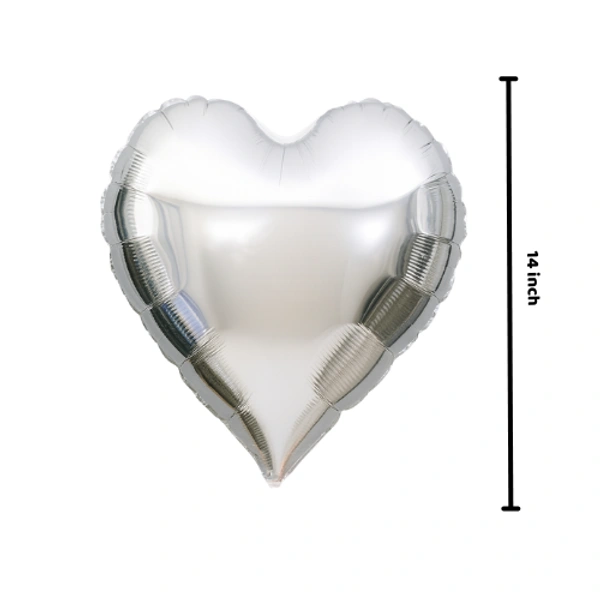 Littke Decor Silver Heart Foil Balloon