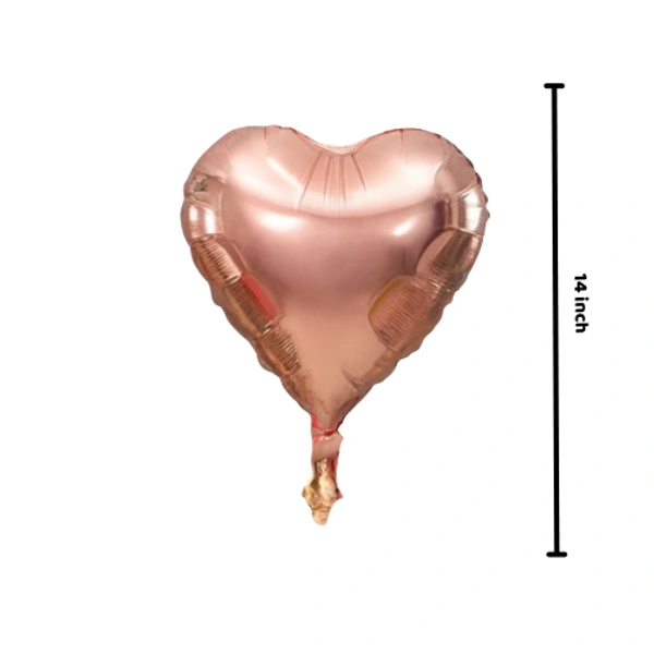 Littke Decor Rose Gold Heart Foil Balloon