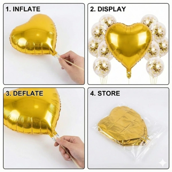 Littke Decor Red Heart Foil Balloon