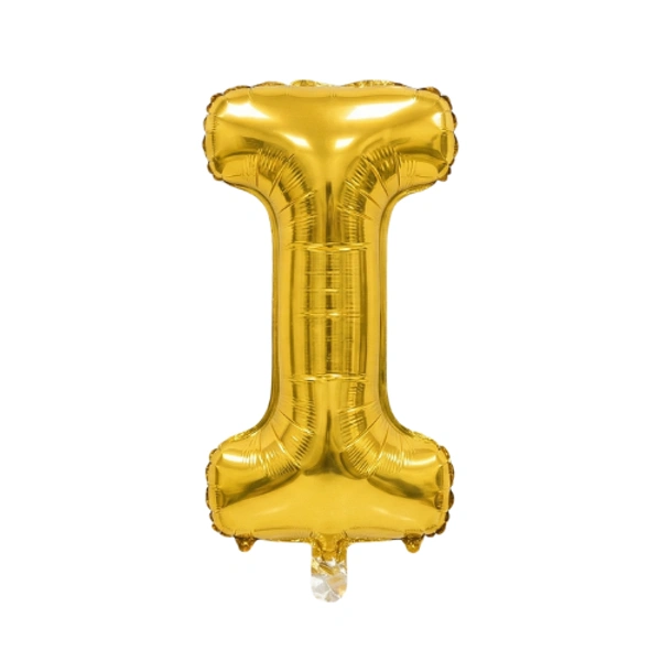 Little Decor 14 Inch Golden Letter “I” Foil Balloon