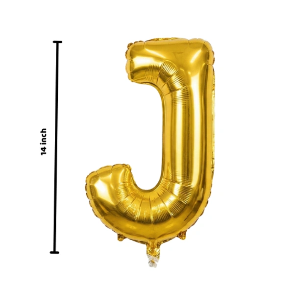 Little Decor 14 Inch Golden Letter “J” Foil Balloon