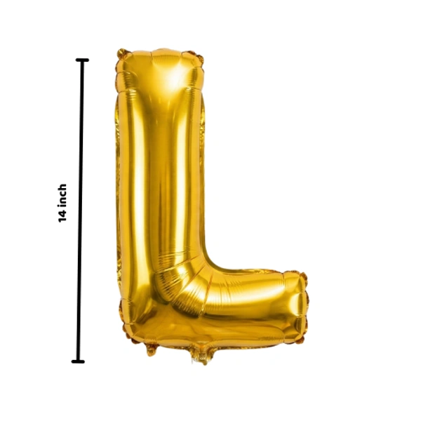 Little Decor 14 Inch Golden Letter “L” Foil Balloon