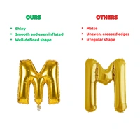 Little Decor 14 Inch Golden Letter “M” Foil Balloon