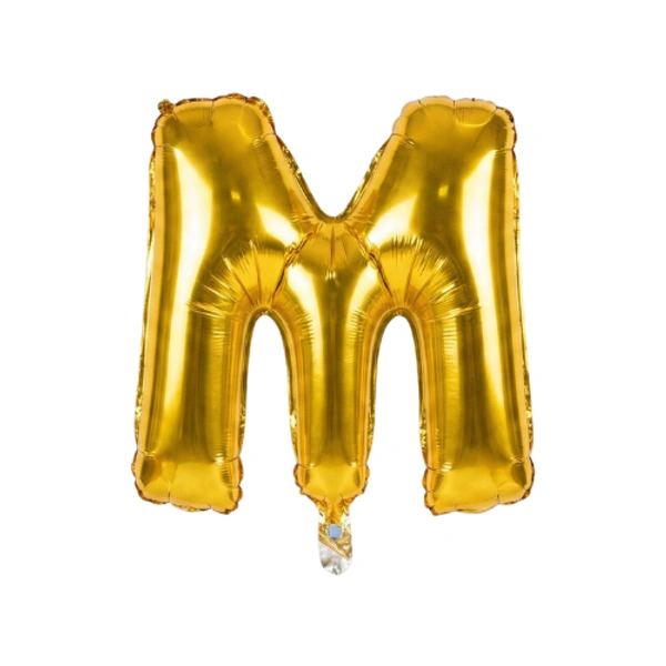 Little Decor 14 Inch Golden Letter “M” Foil Balloon