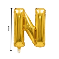 Little Decor 14 Inch Golden Letter “N” Foil Balloon