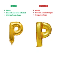 Little Decor 14 Inch Golden Letter “P” Foil Balloon