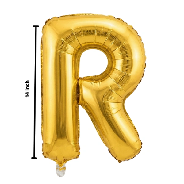 Little Decor 14 Inch Golden Letter “R” Foil Balloon