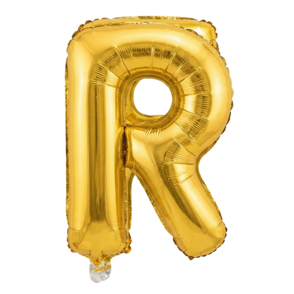 Little Decor 14 Inch Golden Letter “R” Foil Balloon
