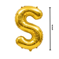 Little Decor 14 Inch Golden Letter “S” Foil Balloon