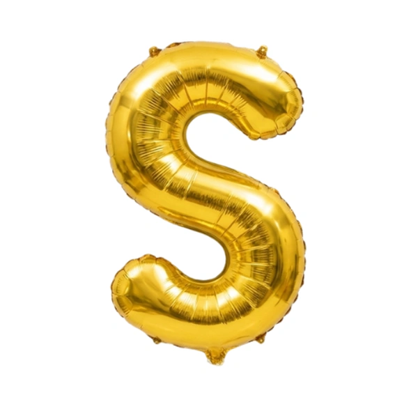Little Decor 14 Inch Golden Letter “S” Foil Balloon