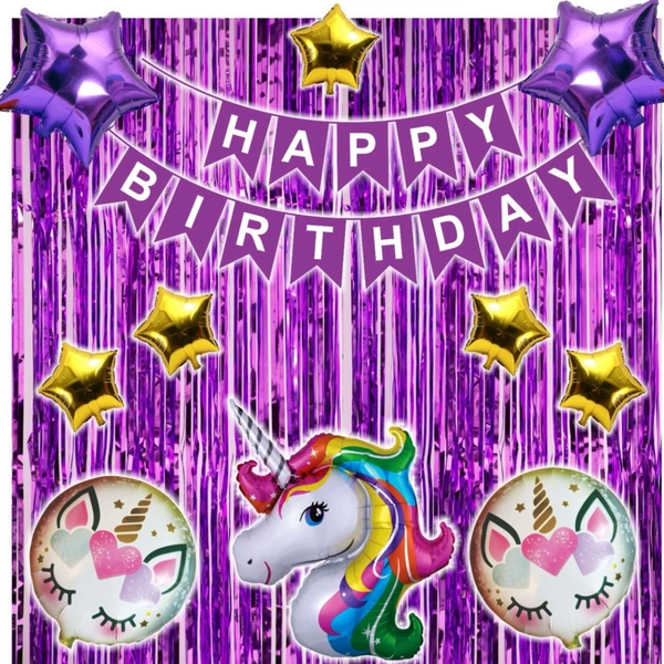 🦄 Unicorn Birthday Decoration Kit – Premium 118 PCS
