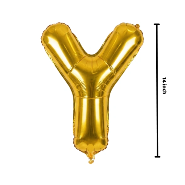 Little Decor 14 Inch Golden Letter “Y” Foil Balloon