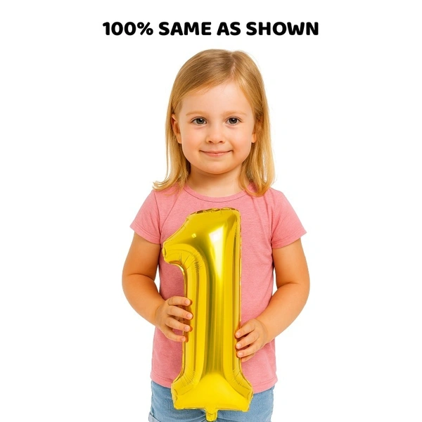 Little Decor 14-Inch Gold Number 1 Foil Balloon - Gold