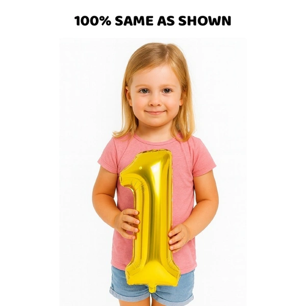Little Decor 32-Inch Gold Number 1 Foil Balloon - Gold
