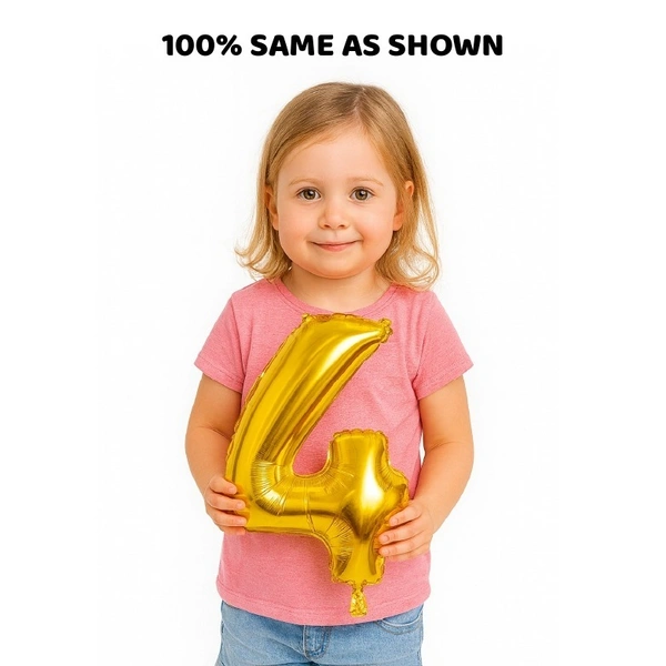 Little Decor 32-Inch Gold Number 4 Foil Balloon - Gold