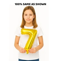 Little Decor 14 Inch Gold Number 7 Foil Balloon - Gold