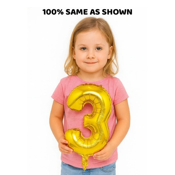 Little Decor 32-Inch Rose Gold Number 3 Foil Balloon - Turkish Rose