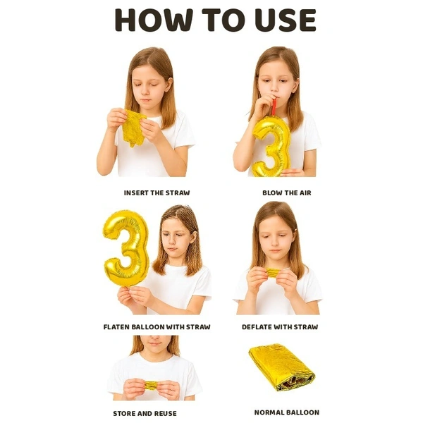 Little Decor 32-Inch Rose Gold Number 3 Foil Balloon - Turkish Rose