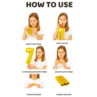 Little Decor 32-Inch Rose Gold Number 7 Foil Balloon - Turkish Rose