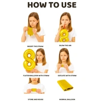 Little Decor 32-Inch Gold Number 8 Foil Balloon - Rose Gold