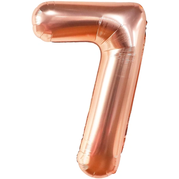 Little Decor 32-Inch Rose Gold Number 7 Foil Balloon - Turkish Rose